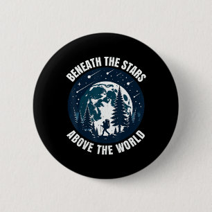 Badge Rond 5 Cm Randonnée. Sous les étoiles