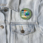 Badge Rond 5 Cm Randonnée SUPÉRIEUR le globe (En situation)