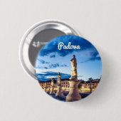 Badge Rond 5 Cm Rangée de statues illuminées à Padova (Devant & derrière)