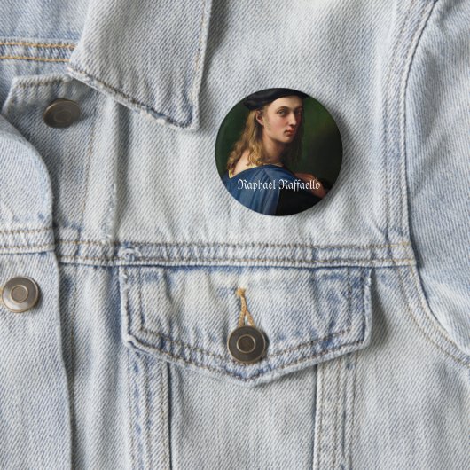 Badge Rond 5 Cm Raphael Raffaello Bindo Altoviti (En situation)