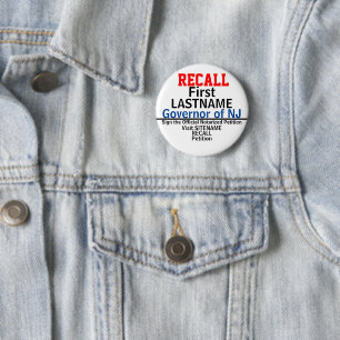 Badge Rond 5 Cm Rappel Gouverneur. Modifier Tout Nom État