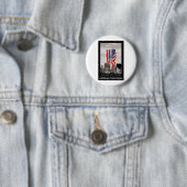 Badge Rond 5 Cm Rappelez-vous 9/11 (En situation)