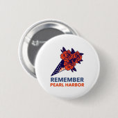 Badge Rond 5 Cm Rappelez-vous Pearl Harbour (Devant & derrière)