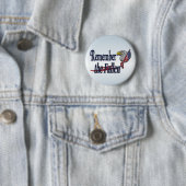 Badge Rond 5 Cm Rappelez-vous tombé avec Eagle et le drapeau (En situation)