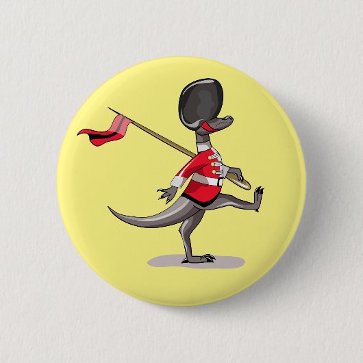 Badge Rond 5 Cm Raptor Habillé En Garde Britannique. (Devant)