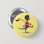 Badge Rond 5 Cm Raptor Habillé En Garde Britannique. (Devant & derrière)