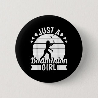Badge Rond 5 Cm Raquette Volant de badminton - Juste Un Badminto
