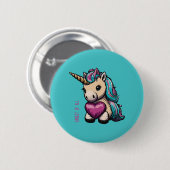 Badge Rond 5 Cm Rarest of All Unicorn (Devant & derrière)
