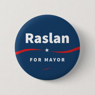Badge Rond 5 Cm Raslan pour maire Button