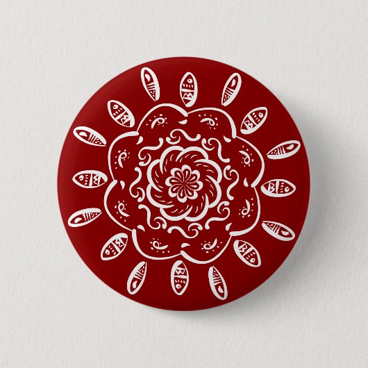 Badge Rond 5 Cm Raspberry Mandala (Devant)