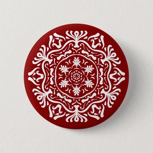 Badge Rond 5 Cm Raspberry Mandala (Devant)