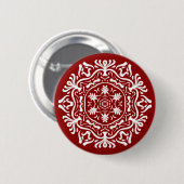Badge Rond 5 Cm Raspberry Mandala (Devant & derrière)