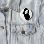 Badge Rond 5 Cm Rasputin--Noir (En situation)