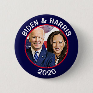Badge Rond 5 Cm Rassemblement électoral américain de Biden et Harr