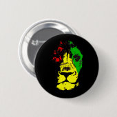 Badge Rond 5 Cm Rasta - Lion De Juda (Devant & derrière)