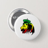 Badge Rond 5 Cm Rasta Lion de Juda (Devant & derrière)