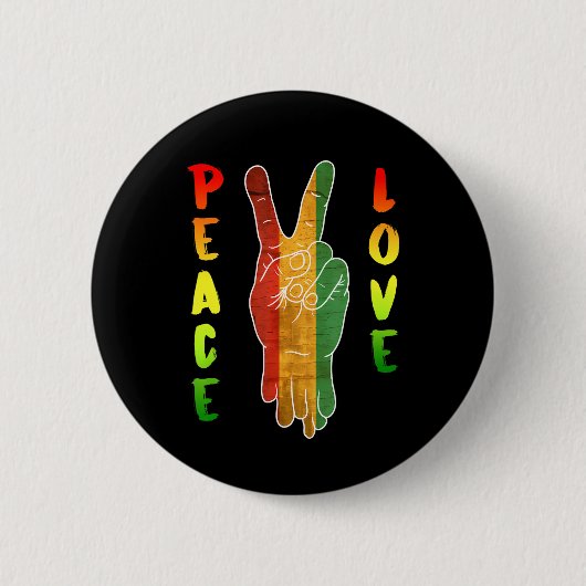 Badge Rond 5 Cm Rasta Pride Peace Love (Devant)