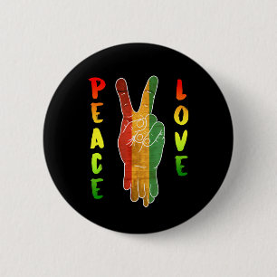 Badge Rond 5 Cm Rasta Pride Peace Love