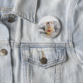 Badge Rond 5 Cm Rat avec le bouton Teddy Bear (En situation)
