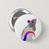 Badge Rond 5 Cm Rat bisexuel (Devant & derrière)