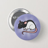 Badge Rond 5 Cm Rat de bande dessinée (Devant & derrière)