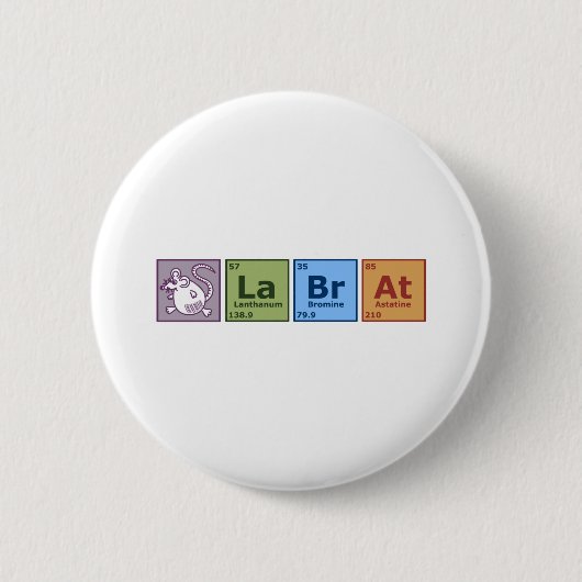 Badge Rond 5 Cm Rat de laboratoire (Devant)