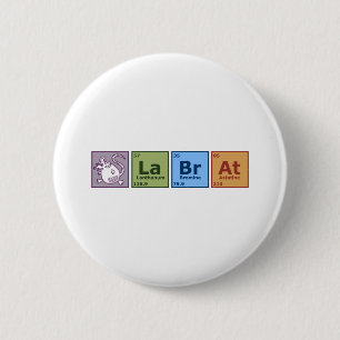 Badge Rond 5 Cm Rat de laboratoire
