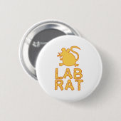 Badge Rond 5 Cm Rat de laboratoire de fromage (Devant & derrière)