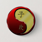 Badge Rond 5 Cm Rat de Métal (Devant)
