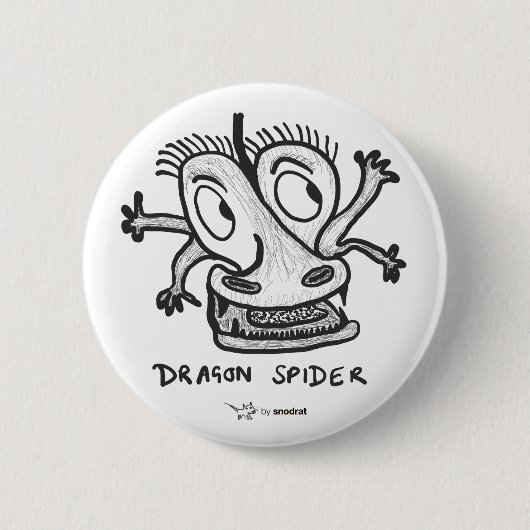 Badge Rond 5 Cm Rat de Snod : Araignée de dragon (Devant)