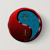 Badge Rond 5 Cm Rat d'eau (Devant)