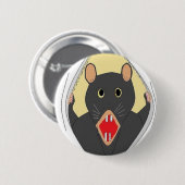 Badge Rond 5 Cm Rat éclatant (Devant & derrière)