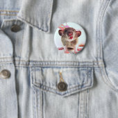Badge Rond 5 Cm Rat idiot de Flutterby (En situation)