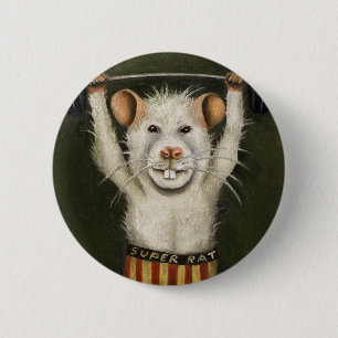 Badge Rond 5 Cm Rat superbe