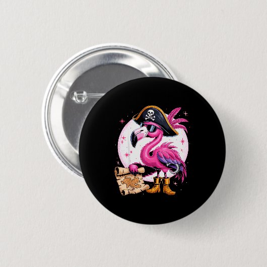 Badge Rond 5 Cm Rate Nk Flamingo Funny Halloween Party Costume Men (Devant & derrière)