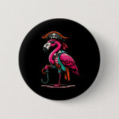 Badge Rond 5 Cm Rate Nk Flamingo Halloween Party - Jolly Roger (Devant)