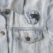 Badge Rond 5 Cm Raton laveur (En situation)