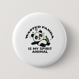 Badge Rond 5 Cm Raton laveur drôle, mon animal spirituel est un pa