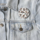 Badge Rond 5 Cm Raton laveur mignon (En situation)