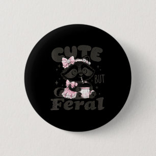 Badge Rond 5 Cm Raton laveur mignon mais sauvage mème animal drôle