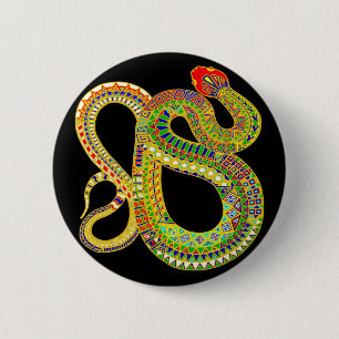 Badge Rond 5 Cm Ratteuse du désert du sud-ouest