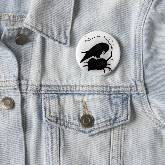 Badge Rond 5 Cm Raven (En situation)