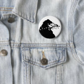 Badge Rond 5 Cm Raven d'Edgar Allan Poe (En situation)