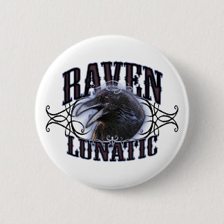 Badge Rond 5 Cm Raven fou