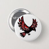 Badge Rond 5 Cm Raven indigène (Devant & derrière)