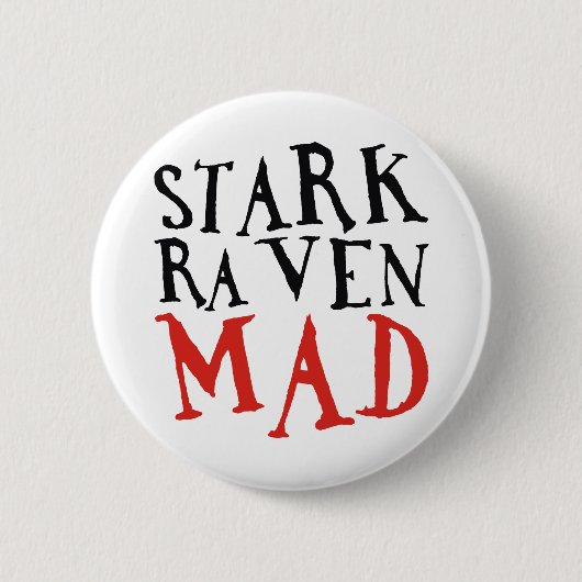 Badge Rond 5 Cm Raven rigide fou (Devant)
