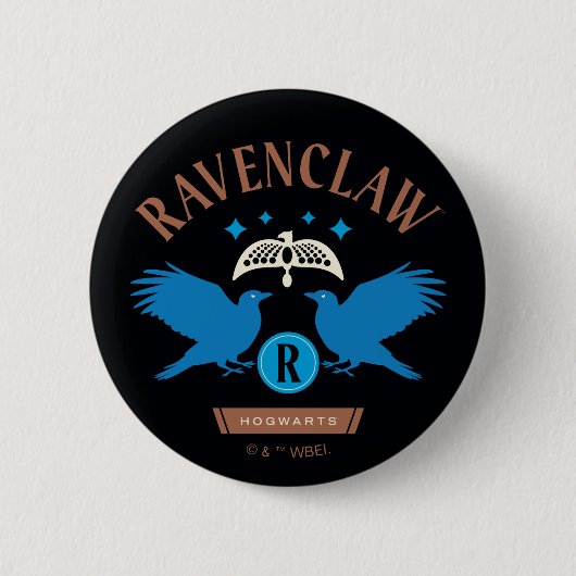Badge Rond 5 Cm RAVENCLAW™ Maison double aigle Diadem Graphique (Devant)