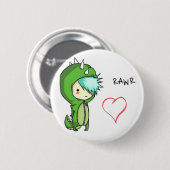 Badge Rond 5 Cm Rawr veut dire l'amour (Devant & derrière)
