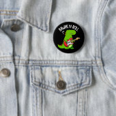 Badge Rond 5 Cm Rawrk Et Roll Funny Rocker Dinosaur Pun Dark BG (En situation)