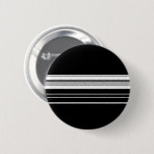 Badge Rond 5 Cm Rayé noir blanc chic (Devant & derrière)